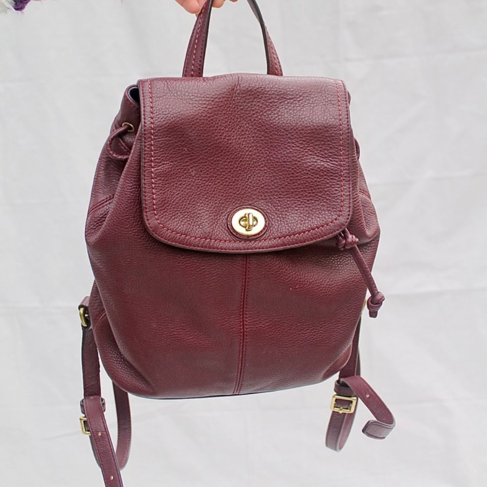 Plum/ Purple/ burgundy Coach backpack purse